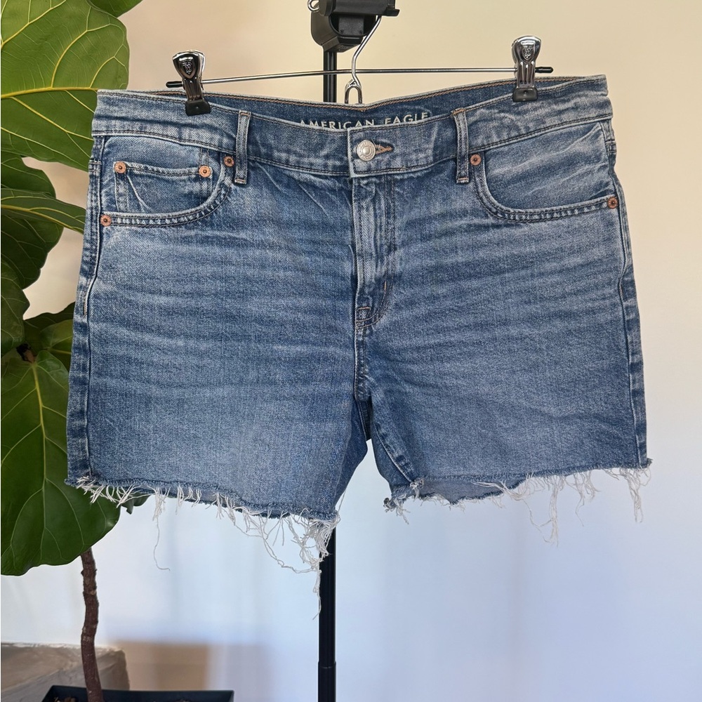 American Eagle Outfitters Women's Blue Denim Cutoff Shorts Size 6